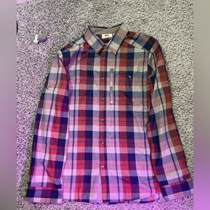 Fjallraven Men's Plaid Button-Down Shirt - Red, Blue, Gray